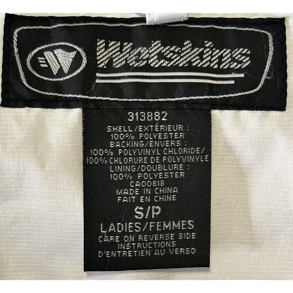 Wetskins Rain Jacket Womens Hooded Waterproof Full Zip Drawstrings White Size S - Picture 12 of 16